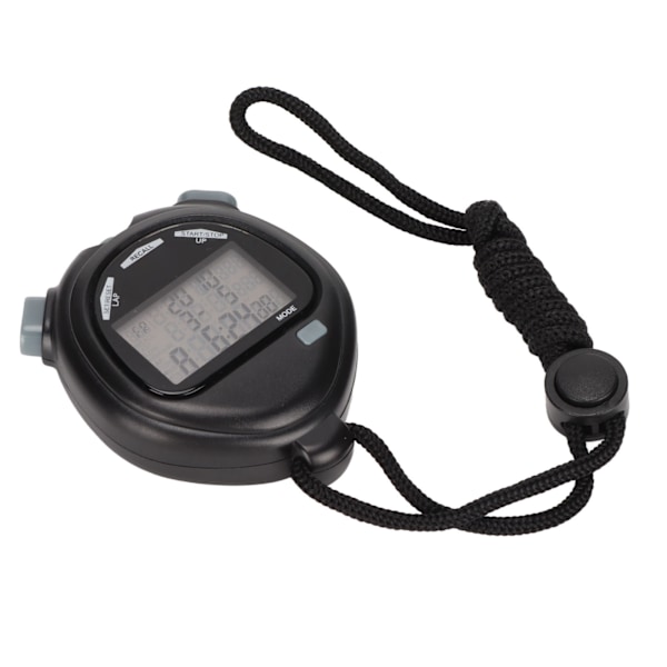 Digitalt Stopur Timer Multifunktion 3 Linjers Display 100 Runders Hukommelse Nedtælling 12 24 Timers System Sports Stopur
