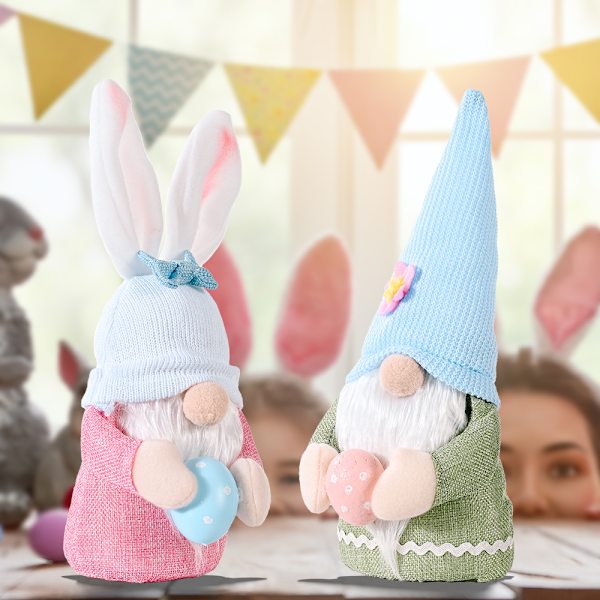 Påskharen Gnomes Dekor, Ansiktslös docka Påsk Lucky Home