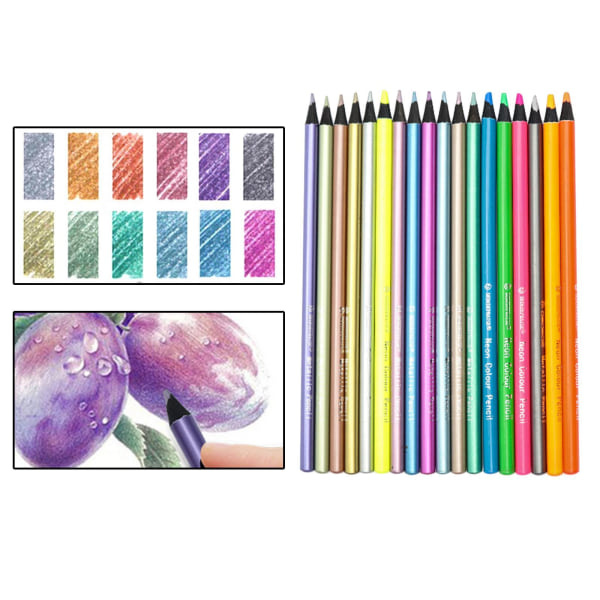 1/2 värikkäitä värikynäpaketteja lapsille ja aikuisille taideprojekteihin 18 color Type D 1 Pc