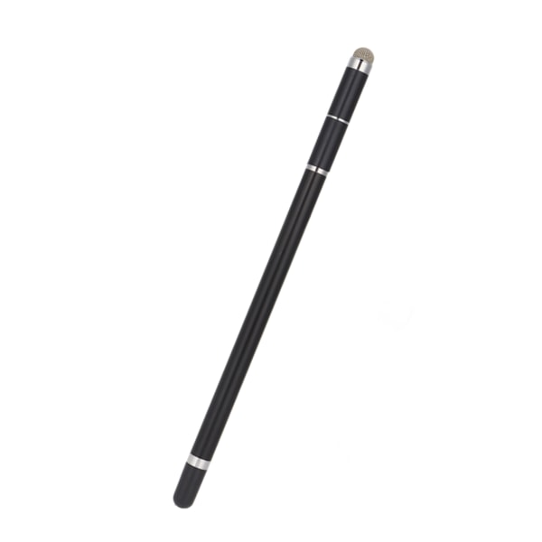 Stylus Pen 4 i 1 Slidstærk Fiber Nib Mobiltelefon Tablet Maleri Håndskrift Kapacitiv Stylus Sort