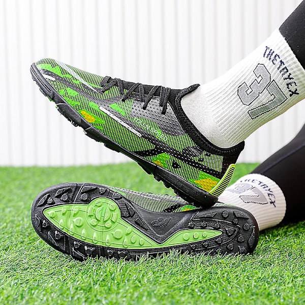 Fotbollsskor för män Halkfria fotbollsskor för herr Gräs Fotbollssneakers 2K23001-1 Green 33