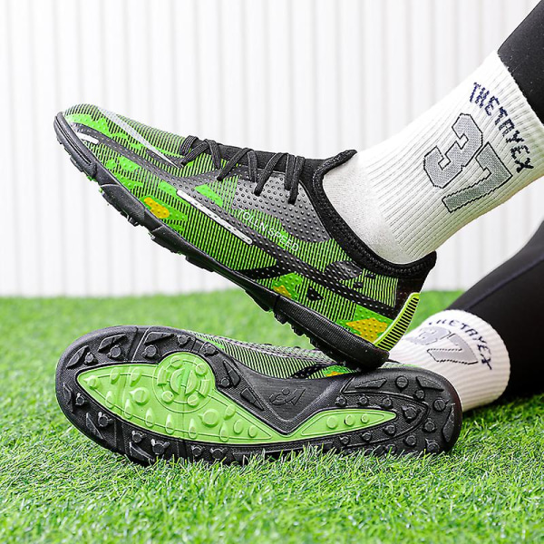 Fotbollsskor för män Halkfria fotbollsskor för herr Gräs Fotbollssneakers 2K23001-1 Green 40