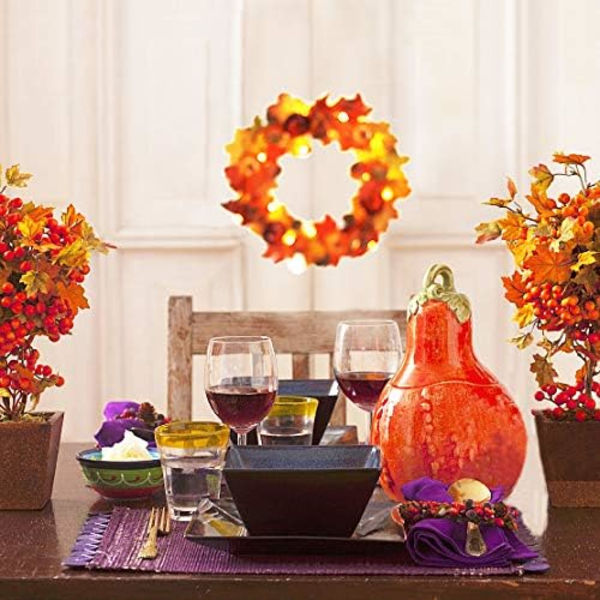 Ytterdør Høstkrans - Hjem Høst Dekor - Gresskar Krans - Halloween Thanksgiving Utendørs