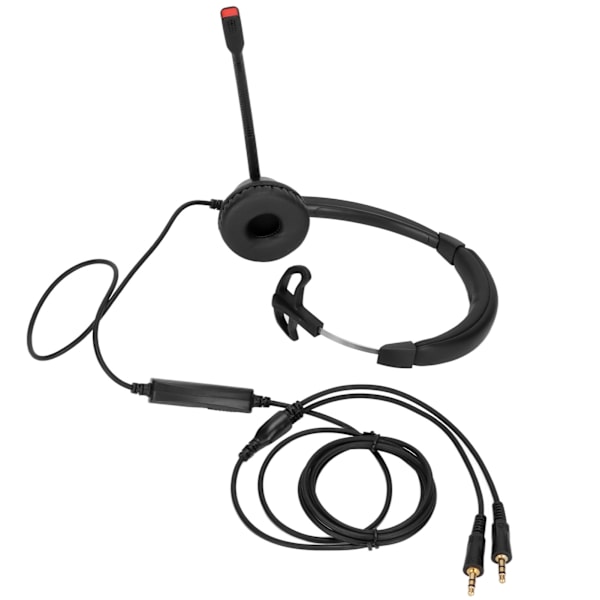 Telefon Headset Professionell Högtalare Volymjustering Mikrofon Ljudavstängning Monaural PC Business Headset Svart