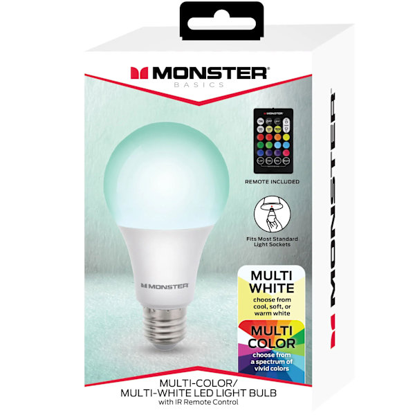 LED-lampe E27 RGB med fjernkontroll