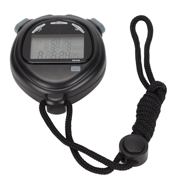 Digitalt Stopur Timer Multifunktion 3 Linjers Display 100 Runders Hukommelse Nedtælling 12 24 Timers System Sports Stopur