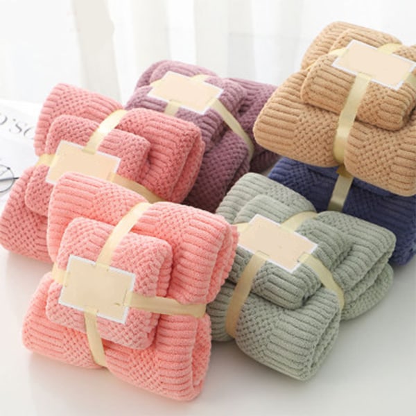 Badehåndkle, badehåndkle sett, mikrofiber, høy Fruit green