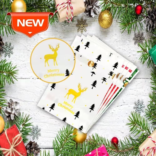 50 st Sac de bonbons de Noël Sacs de friandises de Noël Bonbons