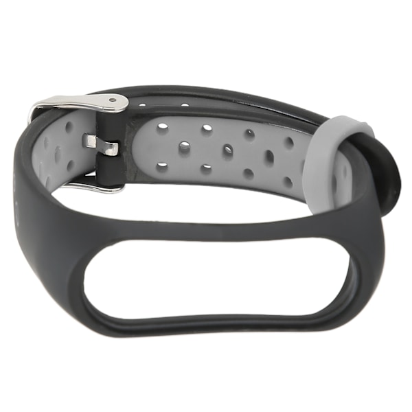 Smart Armband Smartwatch Armband Loop Armband Bicolor Anti Lost för Xiaomi Mi Band 6 5 NFC (Svart Grå)