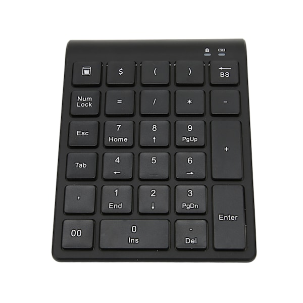 Trådlöst numeriskt tangentbord Bluetooth 27 tangenter Svart Snabb dataöverföring Gaming-tangentbord Stöd för genvägstangenter för bärbar dator surfplatta