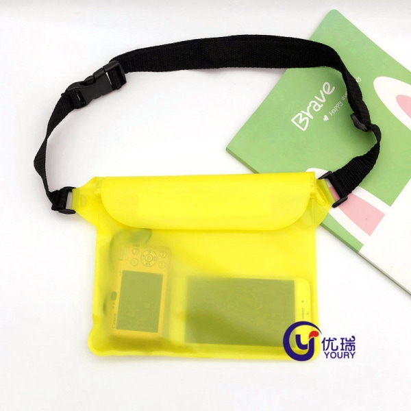 Män kvinnor Fanny Pack Midjeväska PVC PVC Drifting Outdoor Sports Phone Yellow