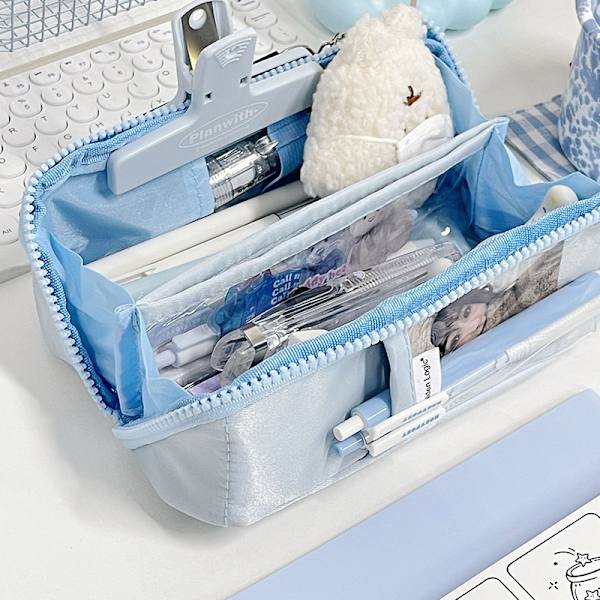 e Pencil Bag Students Big Pouch Brevpapper Skolmaterial A2