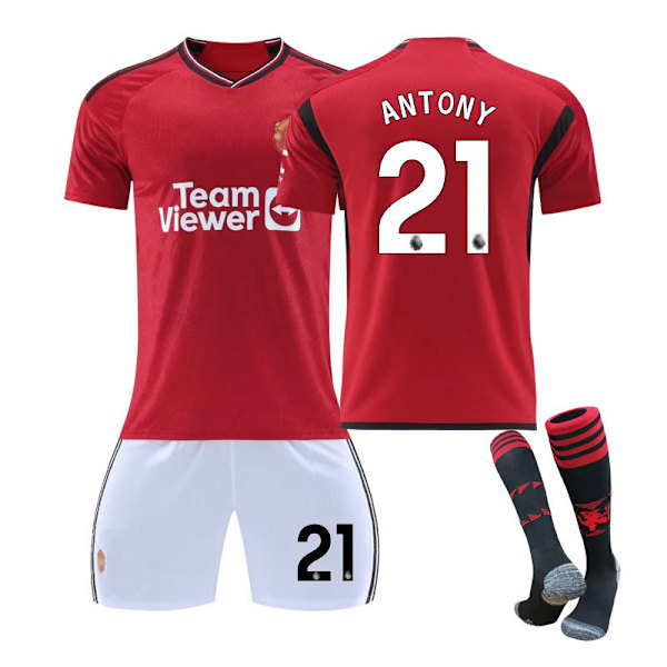 23-24 Red Devils Hjemme #21 ANTONY Trøje Træningsudstyr XXL