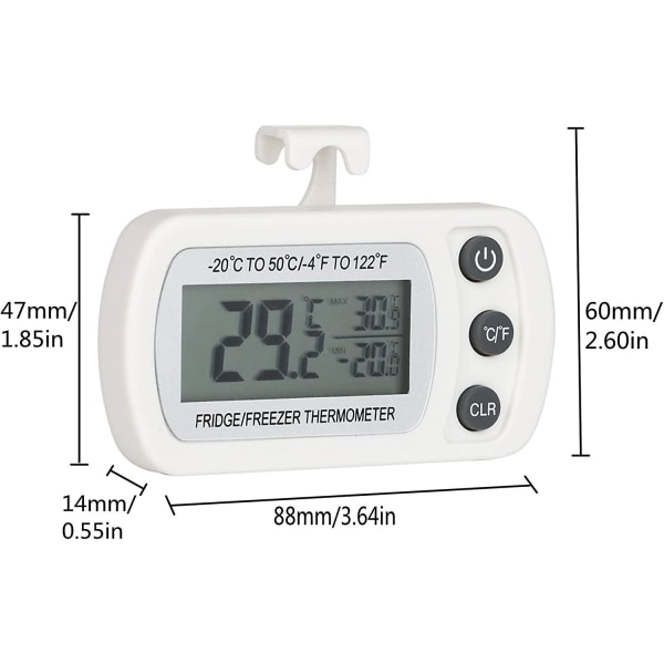 1 Pack Digital Kylskåp Frys Termometer Temperatur