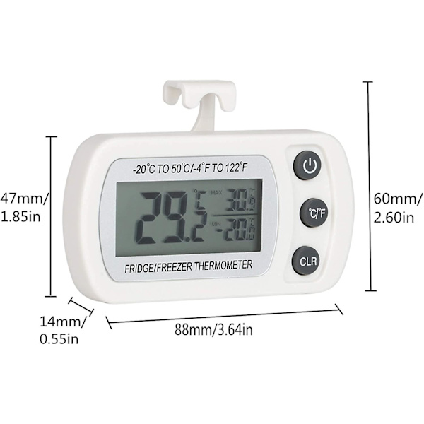 1 Pack Digital Kylskåp Frys Termometer Temperatur