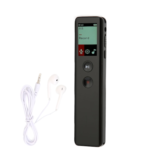 Digital stemmeoptager, mini, bærbar, USB-genopladelig, lydoptagelsesenhed med WMA MP3-afspiller, 8 GB