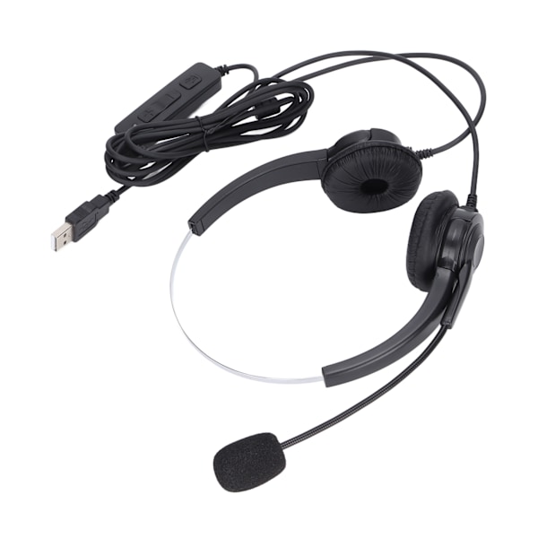USB Headset Call Center Headset for Møter Skype Telefon Videokonferanser Virtuell Læring Online Undervisning