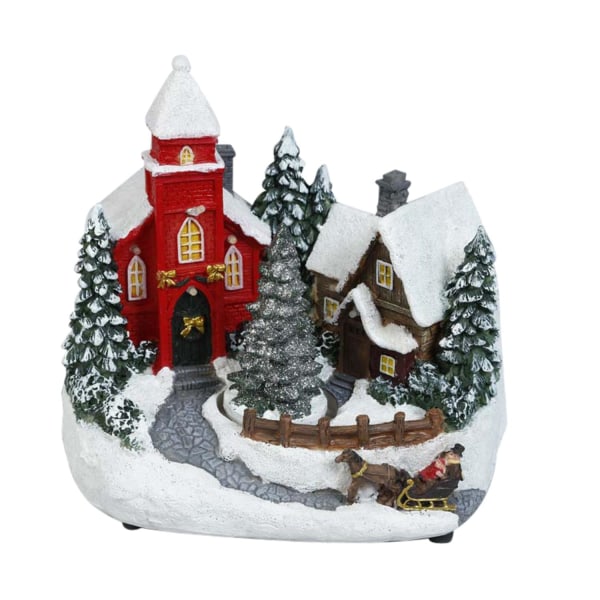 Julby med musikk og roterende juletre