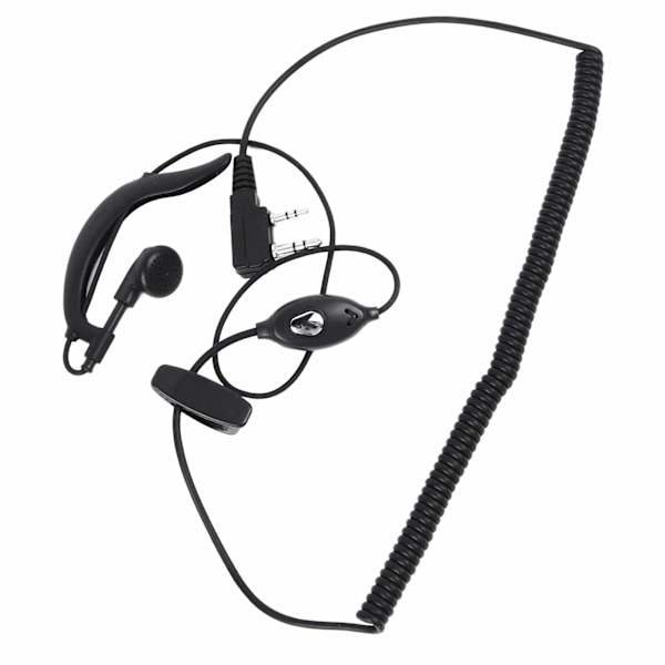 5st Walkie Talkie Headset Professionell K Head Brusreducering HiFi Ljud Justerbart 2-Pin Radio Hörsnäcka för Baofeng Walkie Talkie