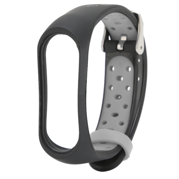 Smart Armband Smartwatch Armband Loop Armband Bicolor Anti Lost för Xiaomi Mi Band 6 5 NFC (Svart Grå)