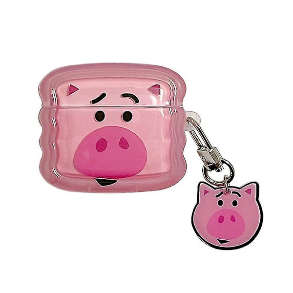 Airpods 1 2 3 Pro -kotelo Wavy Border Cartoon 3d Lotso Bluetooth-kuulokkeiden heilurisuojus Airpods 3:lle Pink Airpods pro