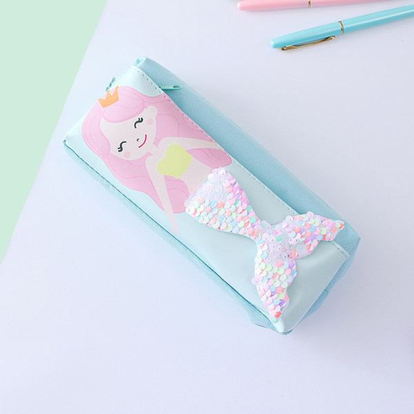 e Mermaid Primary School Case Double Oxford Zipper Penci A3