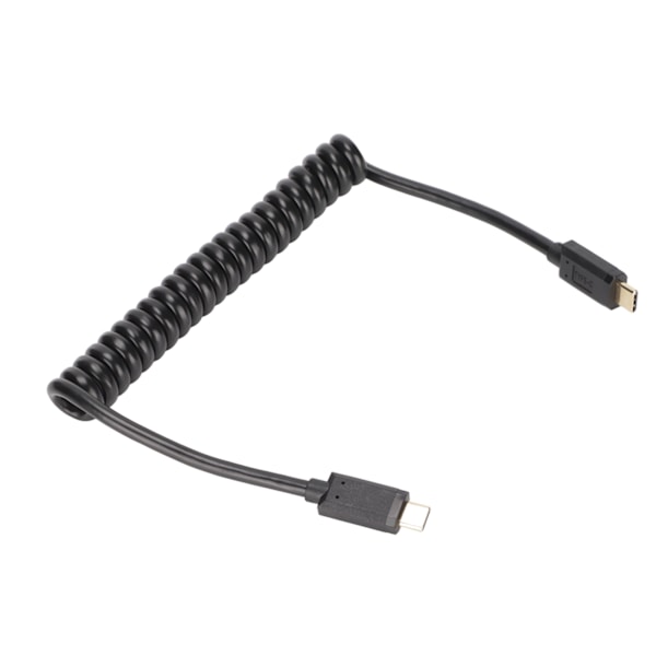 USB C Kabel USB C til USB C 14K 60hz 3A Hurtig Opladning 10Gbps 1.2m Spiral Fjeder Design USB C Strømkabel Han Lige til Han Lige Stik