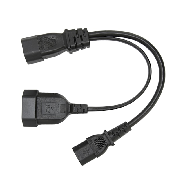 IEC320 C14 - IEC320 C13 ja EU Virtajohto Ammattimainen Y-jakaja Virtapistokejohto 12.6in 10A 250V