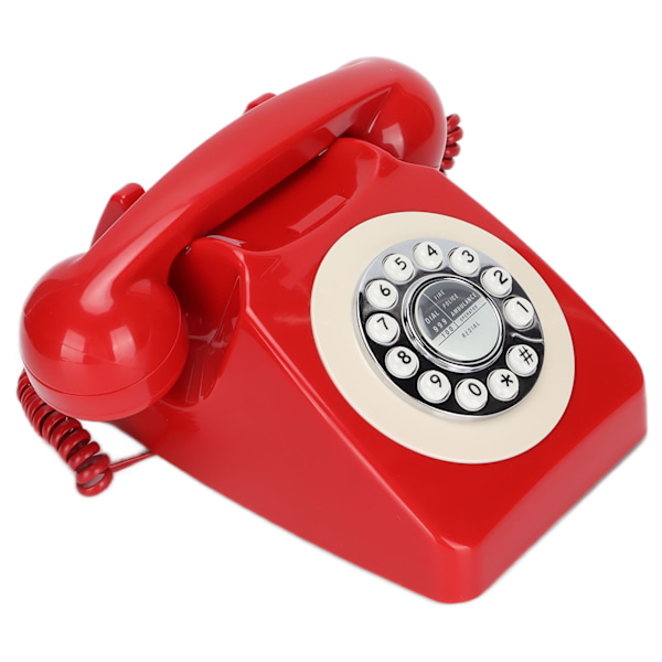 Retro Lankapuhelin Klassinen Vintage Vanha Kiinteä Lankapuhelin Toimisto Kahvila Baari Sisustus Punainen