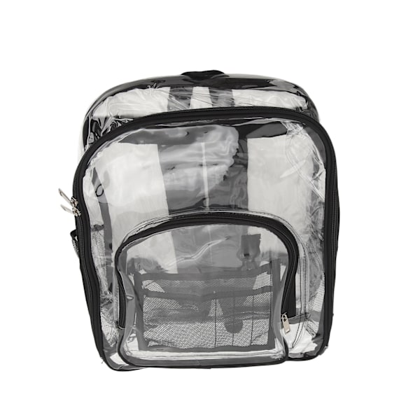 Kirkas reppu, kestävä PVC-läpinäkyvä reppu, vedenpitävä kouluun, työpaikalle, matkoille ja korkeakouluun