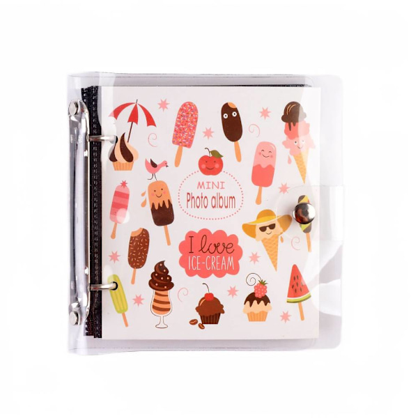3-tums Loose-leaf Transparent Album, Polaroid Album Colorful ice cream