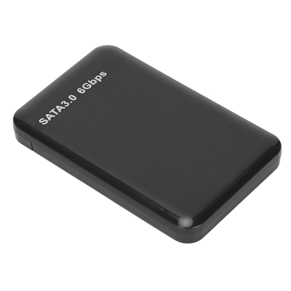 Ulkoinen 2.5 tuuman USB3.0 SATA3.0 HDD-kotelo, Plug and Play, tukee 3 TB kapasiteettia LED-merkkivalolla, Windows, musta