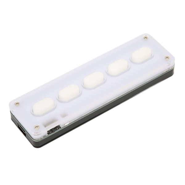 Programmerbart tastatur 5 taster kablet USB trådløs Bluetooth dual mode mini silikon lydløs DIY programmerbart gaming tastatur hvit