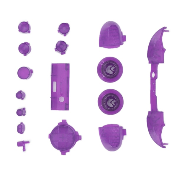 Full Buttons Mod Kits Trigger Full Trigger Modulset för XBOX Series X för XBOX Series S-kontroll Transparent Lila