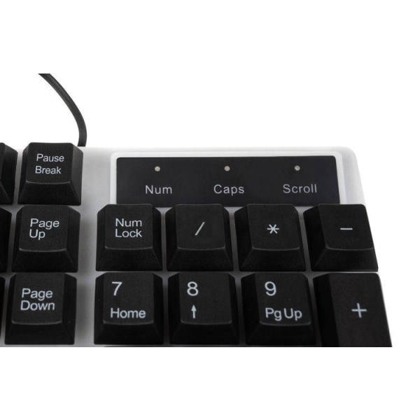 Gaming-tastatur med mekaniske kontakter og RGB LED-lys black