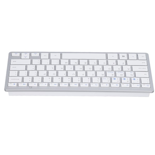 Bluetooth-tastatur for nettbrett PC, ultratynn, bærbar, 78 taster, hvit trådløs Bluetooth-tastatur for IOS for Android