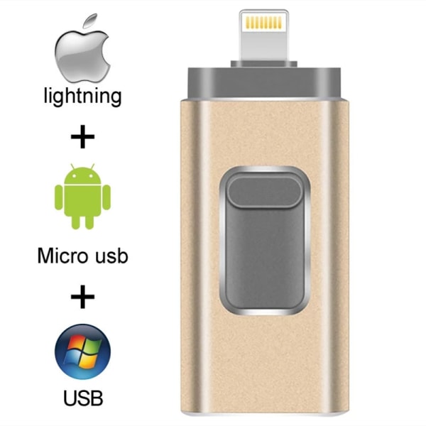 Bärbart USB -minne för iPhone, iPad och Android 32 GB