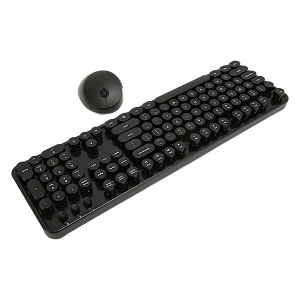 Trådlöst tangentbord och mus-combo 2.4G Trådlöst lättanvänt retro punk-tangentbord för dator PC