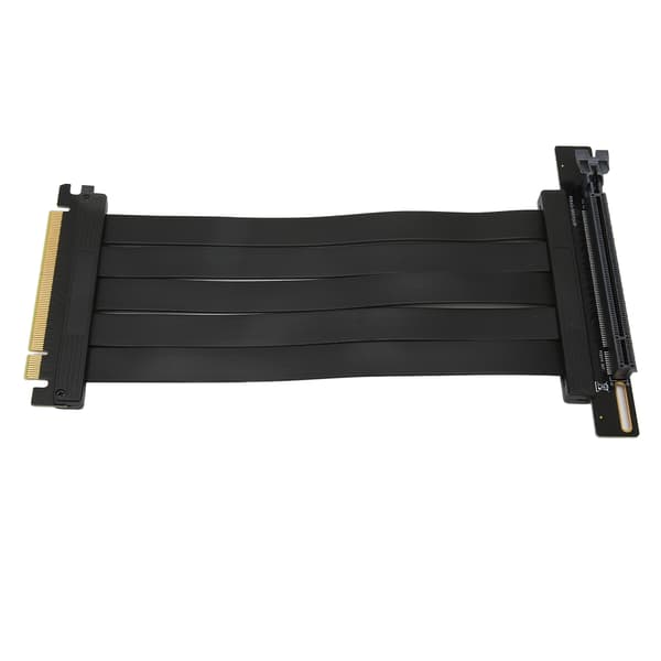 PCIE 4.0 X16 Riser Kabel Grafikkort Forlængerkabel 90 Grader Høj Hastighed GPU Adapter Kabel Sort