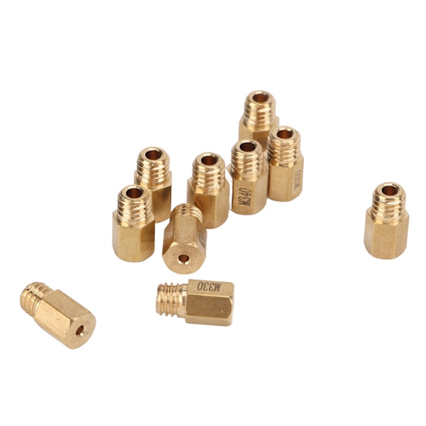 10 stk./sæt Hex Messing Karburator Hoveddyse Kit til Mikuni VM, TM, TMX 300‑390
