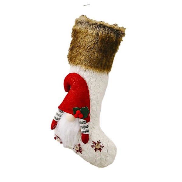 Julstrumpa Dekoration Kreativ Ansiktslös docka Xmas Strumpor arn Present Godispåse Heminredning B