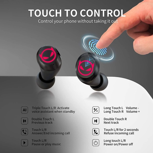 Mini Bluetooth hörlurar, trådlösa hörsnäckor för barn med sött case$vattentäta trådlösa stereohörlurar med mikrofon för träning och sponsring