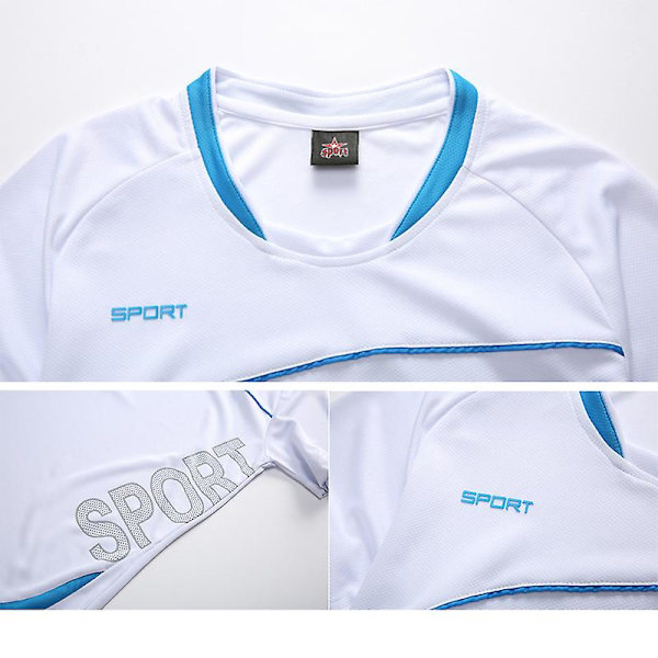 Jwl- Sportkläder Sommarlöparset Gymkläder Träning Basket Fotboll Träning Jogging Löpardräkt 2 st Maratonkläder 4XL sky blue