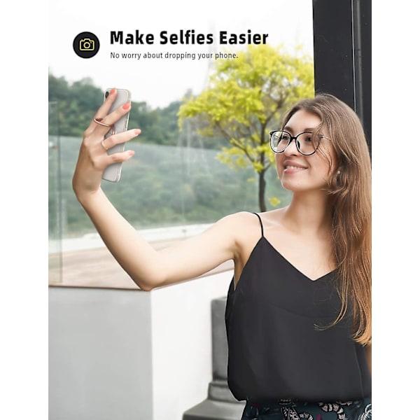 Telefonringholder, Handy Ringholder - Universal Grip 360 Justerbar Telefonring for Iphone 14 13, 12, 11 Pro Max Mini Xs Xr X 8 7 6s Plus