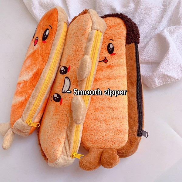 Funny Bread e Case Pehmoinen Creative Pencil Bag School Stat A2