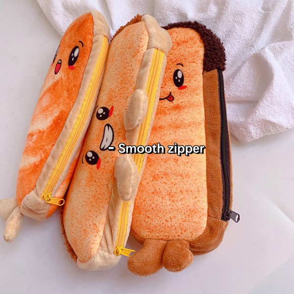 Funny Bread e Case Plysch Creative Pencil Bag A1