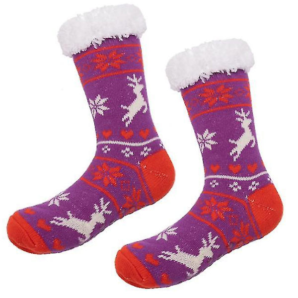Dam Vinter Fuzzy Warm Socks Non Halk Supermjuk tjock julstrumpa type5