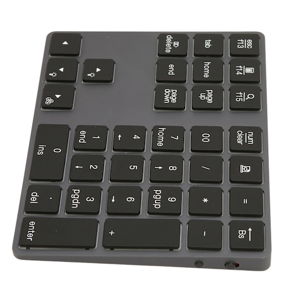 Langaton numeronäppäimistö Mini Ultra Ohut Alumiiniseos 7 Värin Taustavalaistu 34 Näppäimen Numeronäppäimistö Windowsille ja OS:lle