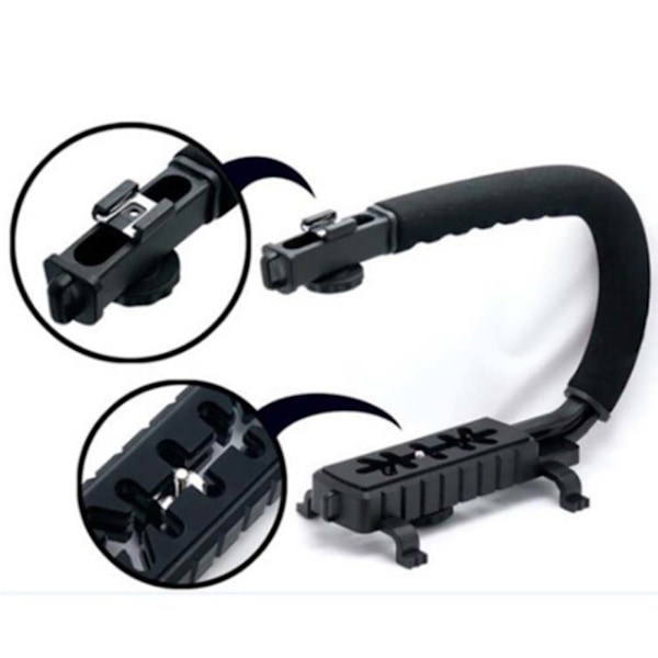 DV Handhållen C-formad Fotograferingsvideostabilisator Blixtstativ Stabilisator