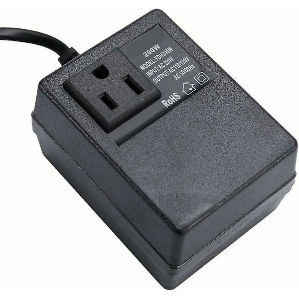 Dciustfhe Spenning: 200 W - Transformator: 220 V til 110 V - Europeisk plugg.